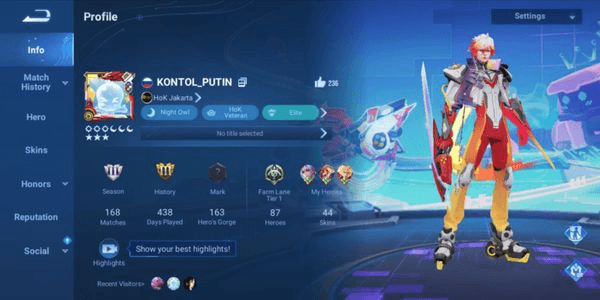 Gambar Product AKUN HOK BERSKIN LEGEND TERMURAH !!