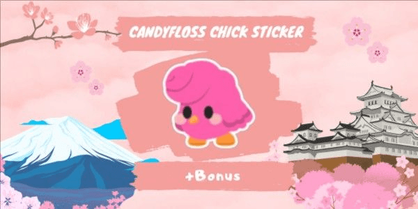 Gambar Product "Candyfloss Chick Sticker (Legendary) + Bonus"