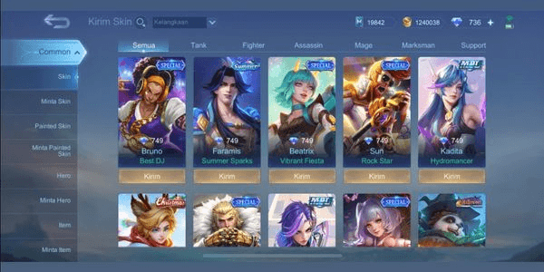 Gambar Product Skin Price 749 Diamonds Free to Choose