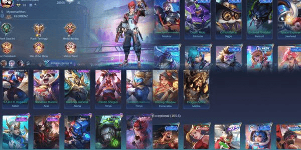 Gambar Product Cheap GG Account Skin 70 Hero 50 Valentine Claude, 11 Epic, MPL Wanwan, MSC Jawhead, Many Special