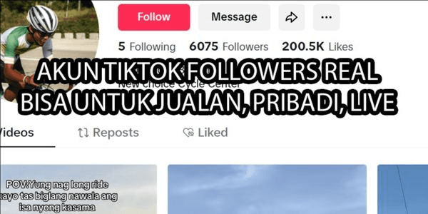 Gambar Product #6 TIKTOK ACCOUNT ACCORDING TO THE IMAGE
