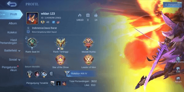 Gambar Product HERO 94 SKIN 136 EMBLEM 4 MAX COLLECTOR NATALIA LIMIT ROGER EPIC KAGURA CHANGE NANA LING LAYLA YI SUN-SHIN HARLEY MOSKOV RAFAELA ZILONG CARMILLA ETC.