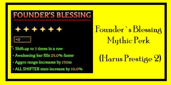 Founder's Blessing | Mythic Perk