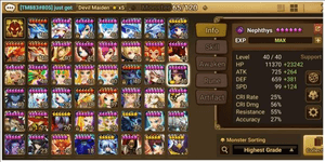  #SW415: 20++ DAYS !! [GLOBAL] LD Nat5 Desert Queen/Nephthys SPD +124 | Arena F1, R5 | Bjr5, K1D, Psamathe | 36 *6 to 