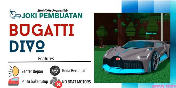 Bugatti Divo Build (Custom Build Service) | Build A Boat For Treasure RBL