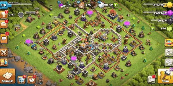 Gambar Product akun coc th 11 semi max