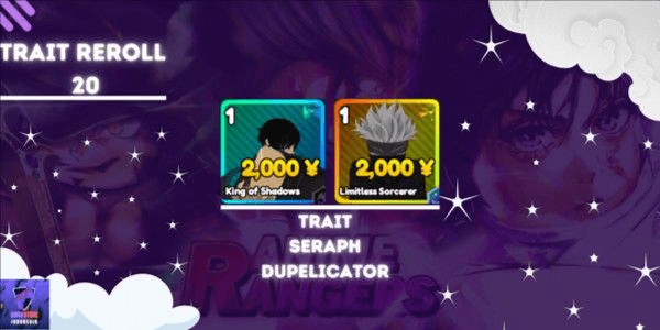 Gambar Product Akun Starter Limitless Sorcerer Duplicator + King Shadow Seraph | Anime Rangers X