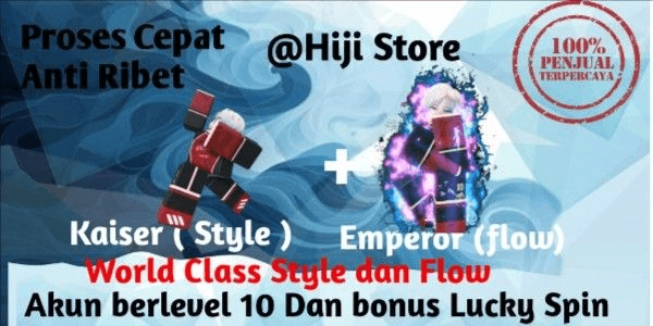 Gambar Product Kaiser Account (Style) + Emperor (Flow) bonus lucky spin and level 10 account