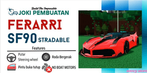บริการสร้าง Ferarri SF90 Stradable (รับจ้างทำ Build) | Build A Boat For Treasure RBL
