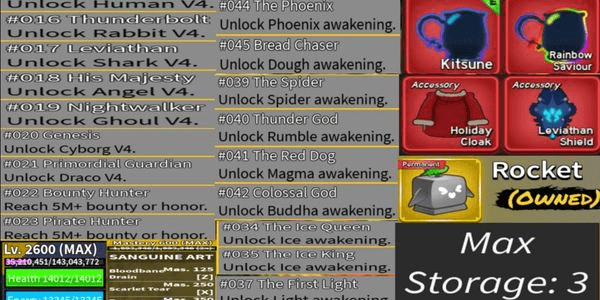 Gambar Product Akun Blox Fruits 7 Race V4 ( Spek Deskripsi )