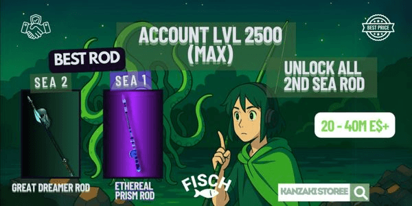 Gambar Product Akun/Account Fisch END GAME level MAX+ ROD OP