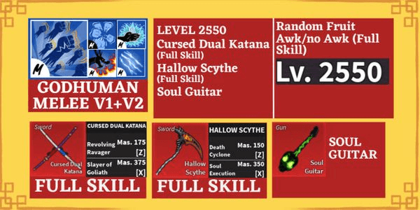 Gambar Product Akun Blox Fruit CDK(Full SKill) HS(Full SKill) SG