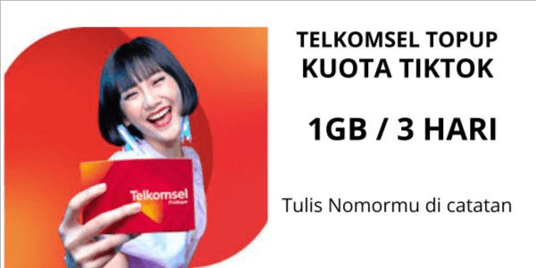 Gambar Product Kuota Ketengan TikTok 1 GB (3 Hari)
