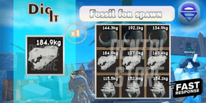 x1 fossil for spawn Bonus++ |Dental Store| Dig It