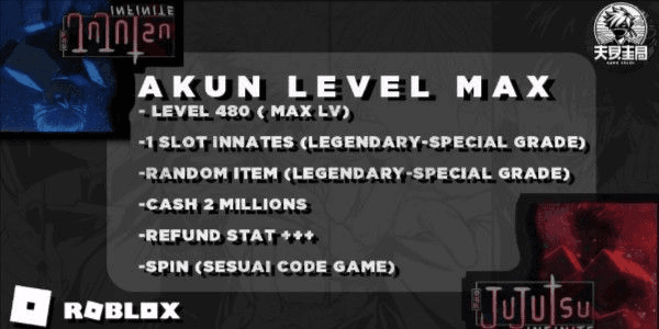 Gambar Product Akun Level 420 Max | Jujutsu Infinite