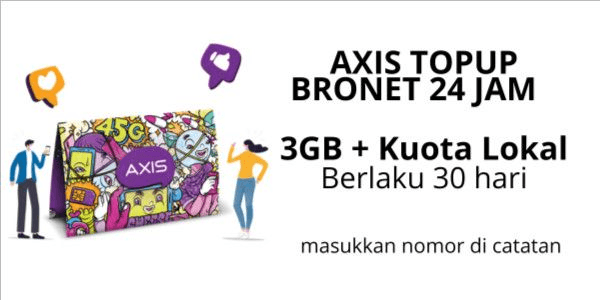 Gambar Product Paket BRONET Kuota 24 Jam 3 GB (30 Hari)