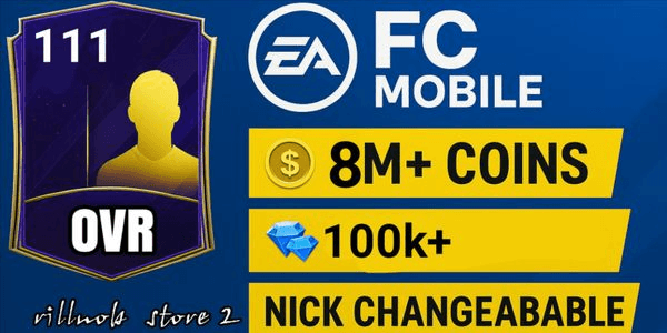 Gambar Product Akun OVR 111, 8M+ Coins, MC 100+, Lots of Gems