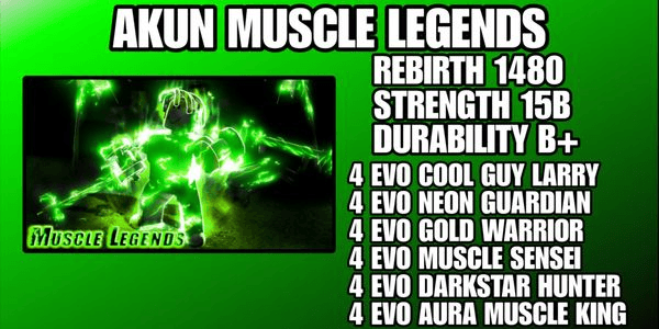 Gambar Product Akun Muscle Legends | Rebirth 1480