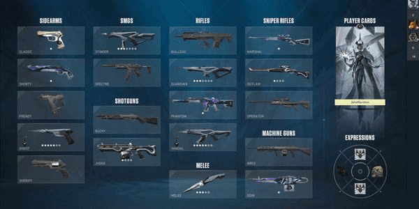 Gambar Product Akun Valo Rank Silver Bundle Cyrax Ghost Vandal Guardian Knife Stinger | BP full | Take FE
