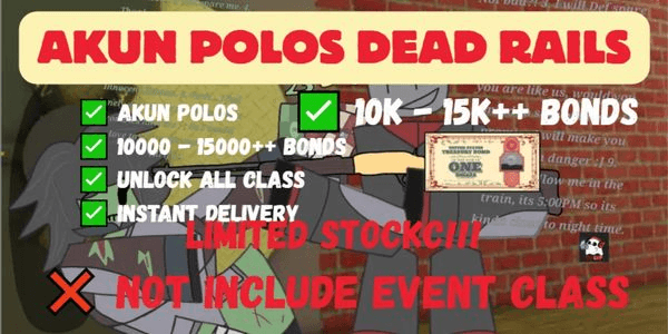 Gambar Product AKUN DEAD RAILS | UNLOCK ALL CLASS | CHECK DESCRIPTION