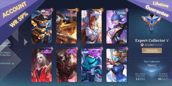 Gambar Product LUCKYBOX Akai [] ATOMIC Miya [] EPIC Vexana Lancelot Freya Masha Tigreal Moskov Rafaela Zilong [] heyna