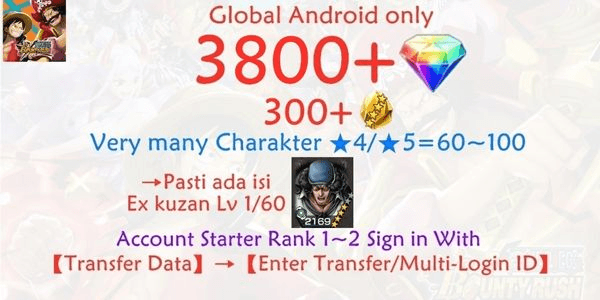 Gambar Product OPBR ONE PIECE Bounty Rush-5 Account