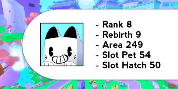 Gambar Product Akun Rank 8 - Max Area | Pet Simulator 99!