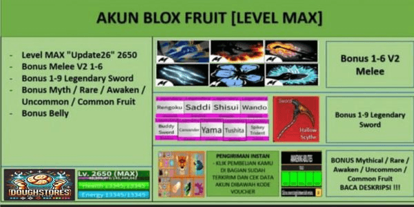 Gambar Product Akun Blox Fruit [Level MAX]