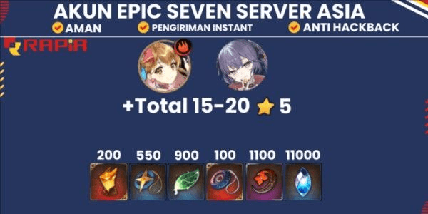 Gambar Product Epic Seven Account Ready to Gacha - GGWP Package