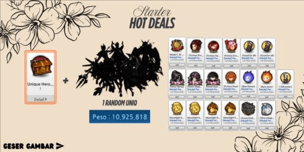 Gambar Product Starter 2 Unique Hero [Read Description]