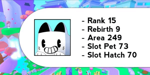 Gambar Product Account Rank 15 - Max Area | Pet Simulator 99!