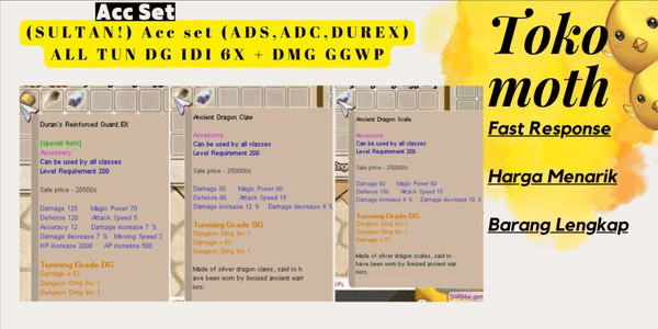 Gambar Product (SULTAN!) Account set (ADS, ADC, DUREX) ALL TUN DG IDI 6X + DMG GGWP