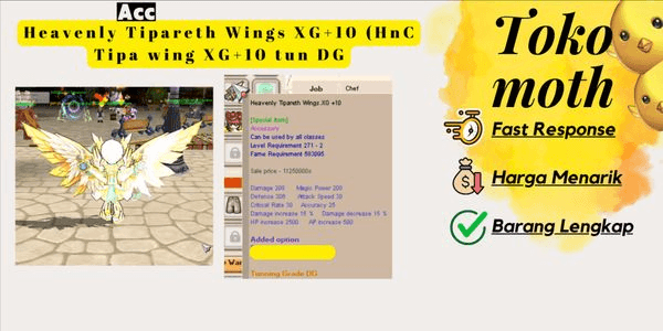 Gambar Product "Heavenly Tipareth Wings XG+10 (HnC Tipa wing XG+10 tun DG"