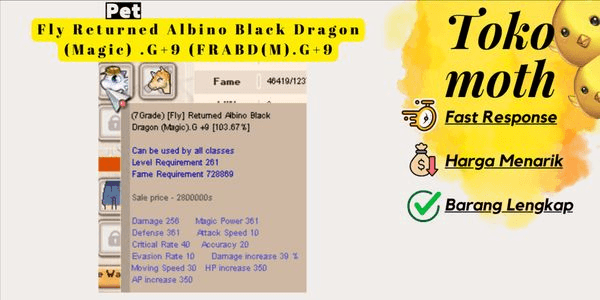 Gambar Product Fly Returned Albino Black Dragon (Magic) .G+9