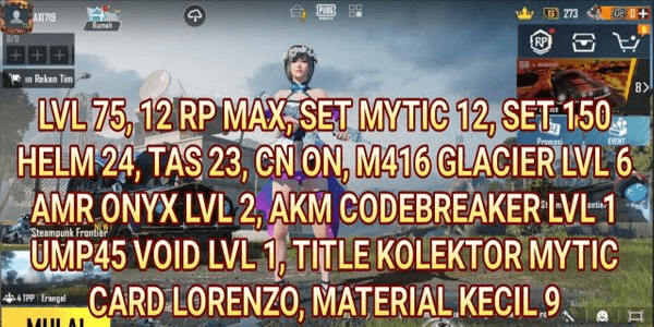 Gambar Product M416 GLACIER AKUN PUBG MOBILE BAGUS
