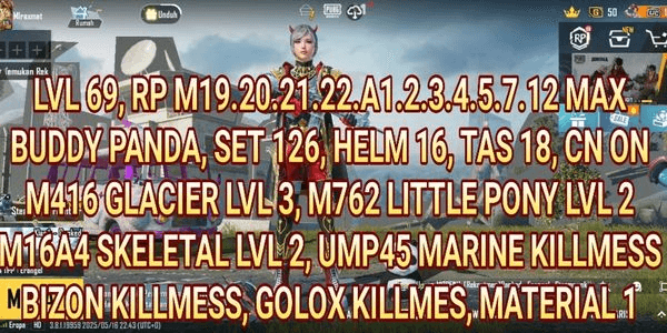 Gambar Product M416 GLACIER AKUN OLD PUBG MOBILE INDONESIA