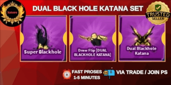 Gambar Product Dual Blackhole Katana set