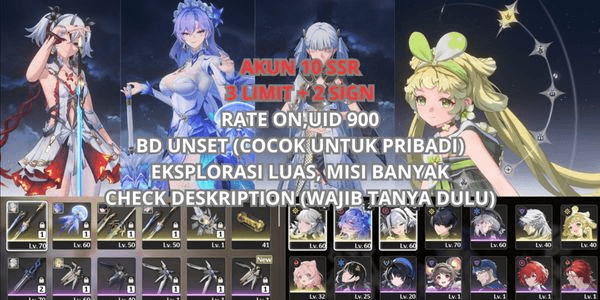 Gambar Product [SEA] [RATE ON] 10 SSR 3 LIMIT 2 SIGN,CANTARELLA SIGN,JINSHI,CAMELLYA,VERINA R1,ANOTHER STANDART B5,EKSPLORASI LUAS