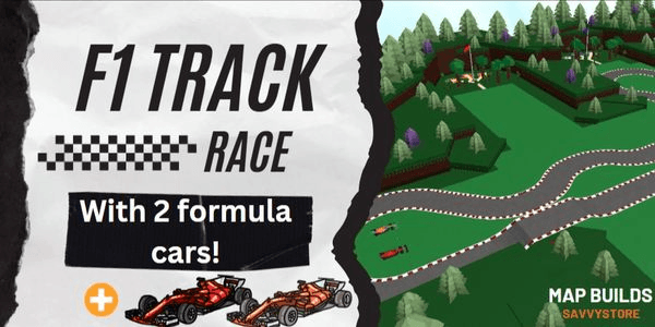 Gambar Product Full Map Size F1 Track with 2 Formula One Cars Build Service (Construction Service) | Build A Boat For Treasure RBL