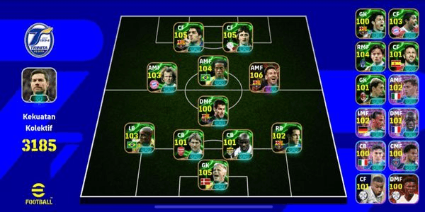 Gambar Product Akun eFootball Messi Blitz Curler x Full Epic Booster GG x Pelatih Xabi Alonso