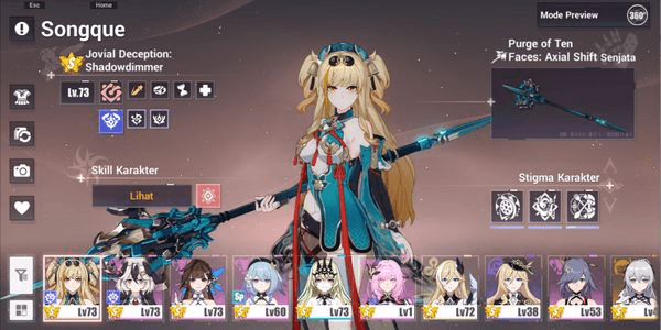 Gambar Product SONGQUE JOVIAL DECEPTION SHADOWDIMMER | VALKYRIES S ADA 13 | CRYSTAL ADA 1190 | LEVEL AKUN 75