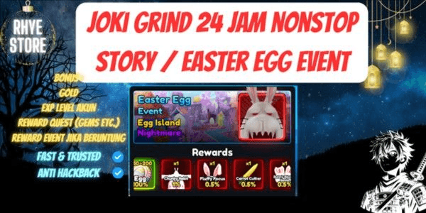 Gambar Product Joki Grind 24 Hours - Anime Rangers X