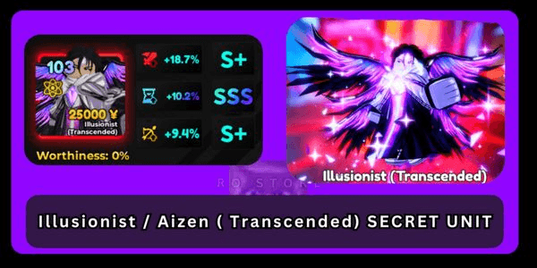 Gambar Product Illusionist (Transcended) / Aizen Evo || Stats [Same as in the picture] - Anime Adventure RBL