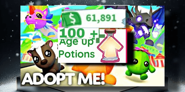 Gambar Product Akun adopt me age potion dan bucks