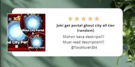 Joki get portal ghoul city all tier (random)