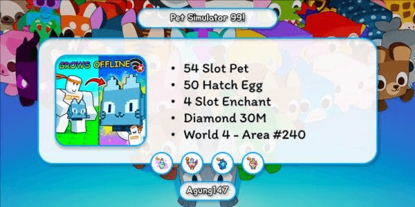 Gambar Product Rank 8 Account - Pet Simulator 99!