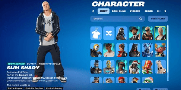 Gambar Product [EPIC] Rapper Edition +1000 Vbucks 23 Outfits (Slim Shady, Snoop Dogg) + 31 Pickaxes + 25 Gliders | Take Email | Check SS (FN716)
