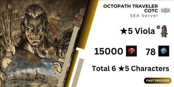 Gambar Product Gacha Account Ruby Octopath Traveler CotC First Edition
