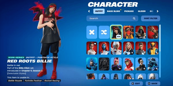 Gambar Product [EPIC] Red Root Billie, Tectonic Komplex, 8 Marvel Series, and ETC | Outfit 37 Pickaxes 22 Gliders 16| Take Gmail | Check SS (FN703)