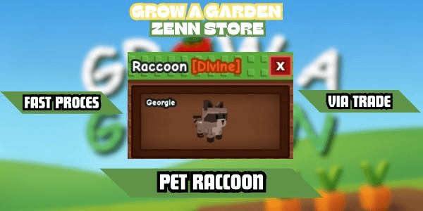 Raccoon ( Pet Grow A Garden ) - Rakun - Racoon - Raccon - Raaccoon )